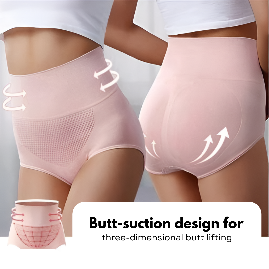 Womens High waisted Tummy Tucking Seamless Underwear (Pack of 6)