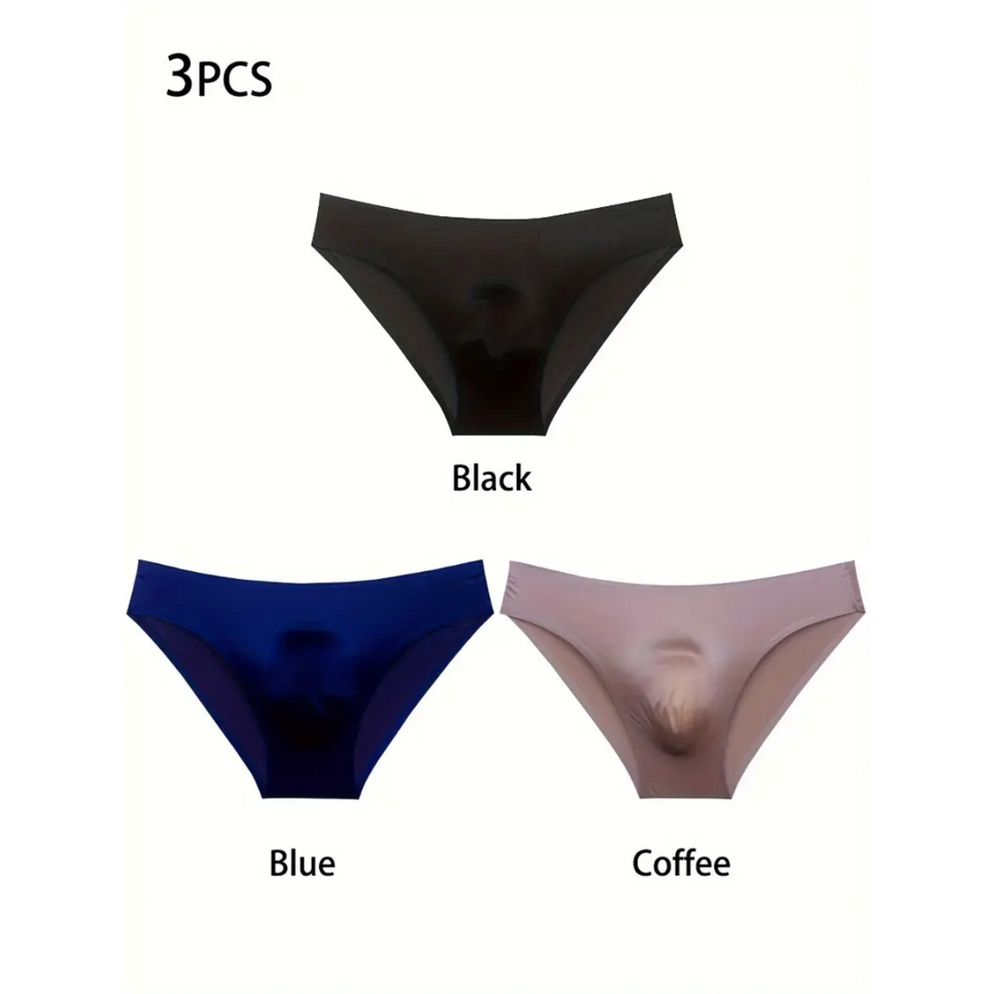 3pcs Mens Thin Style Briefs