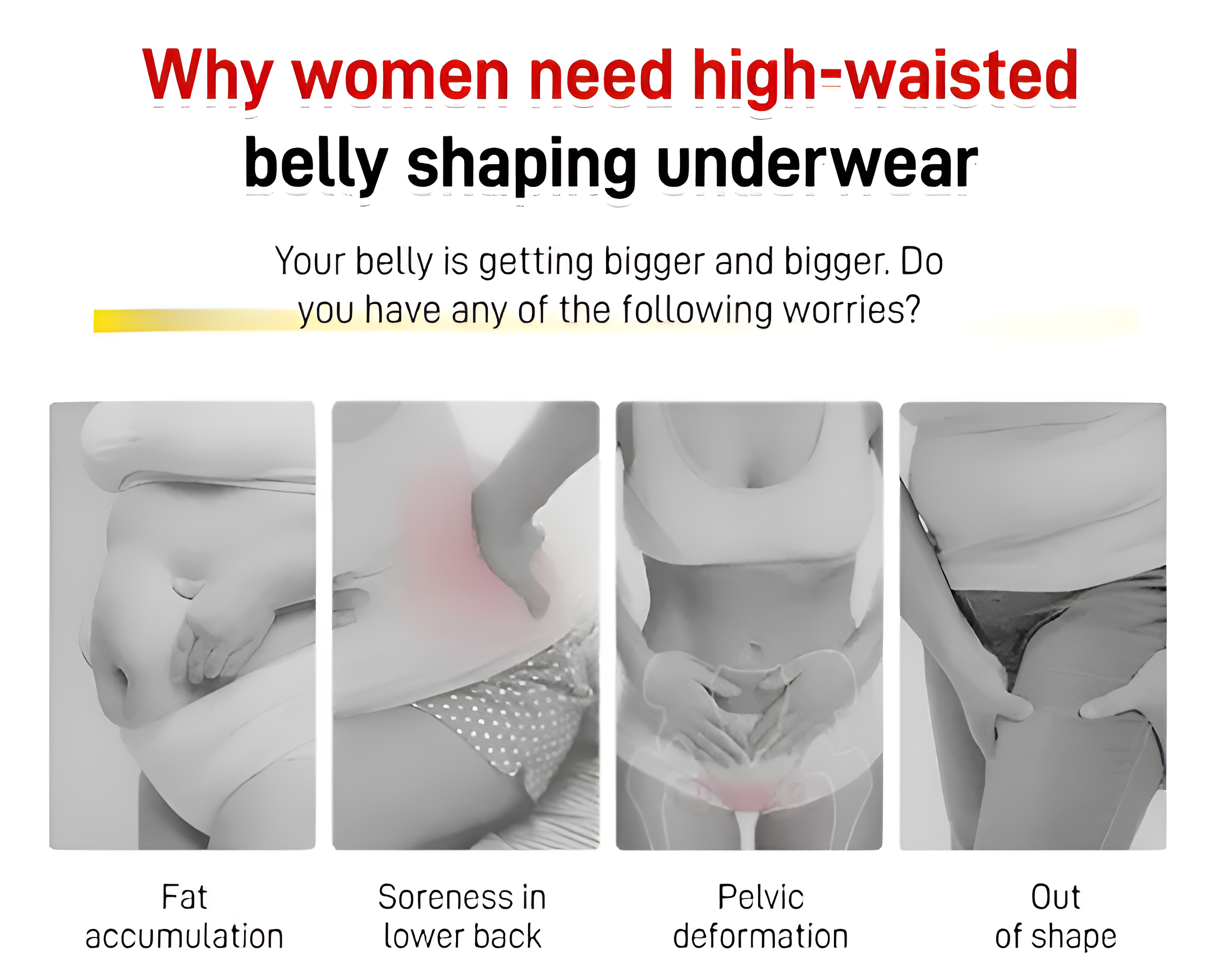Womens High waisted Tummy Tucking Seamless Underwear (Pack of 6)