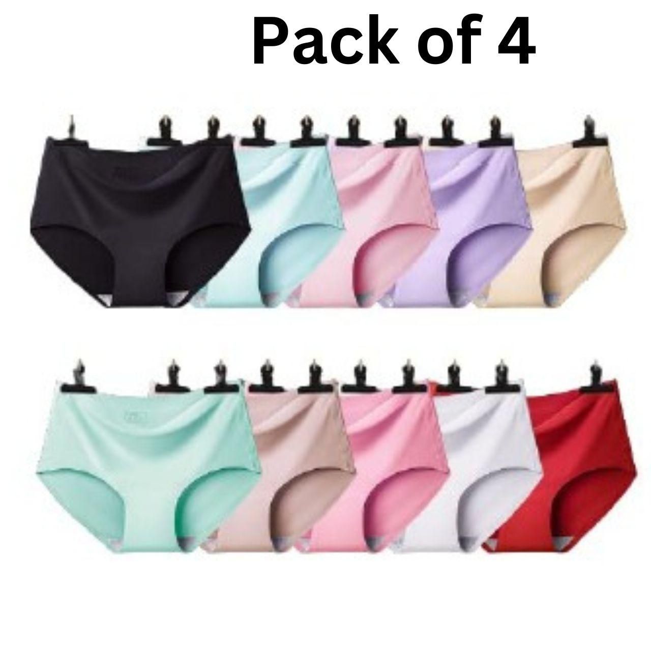 PureFlex Ladies’ Panties (Rainbow Mix) – 4-Pack No-Seam Comfort