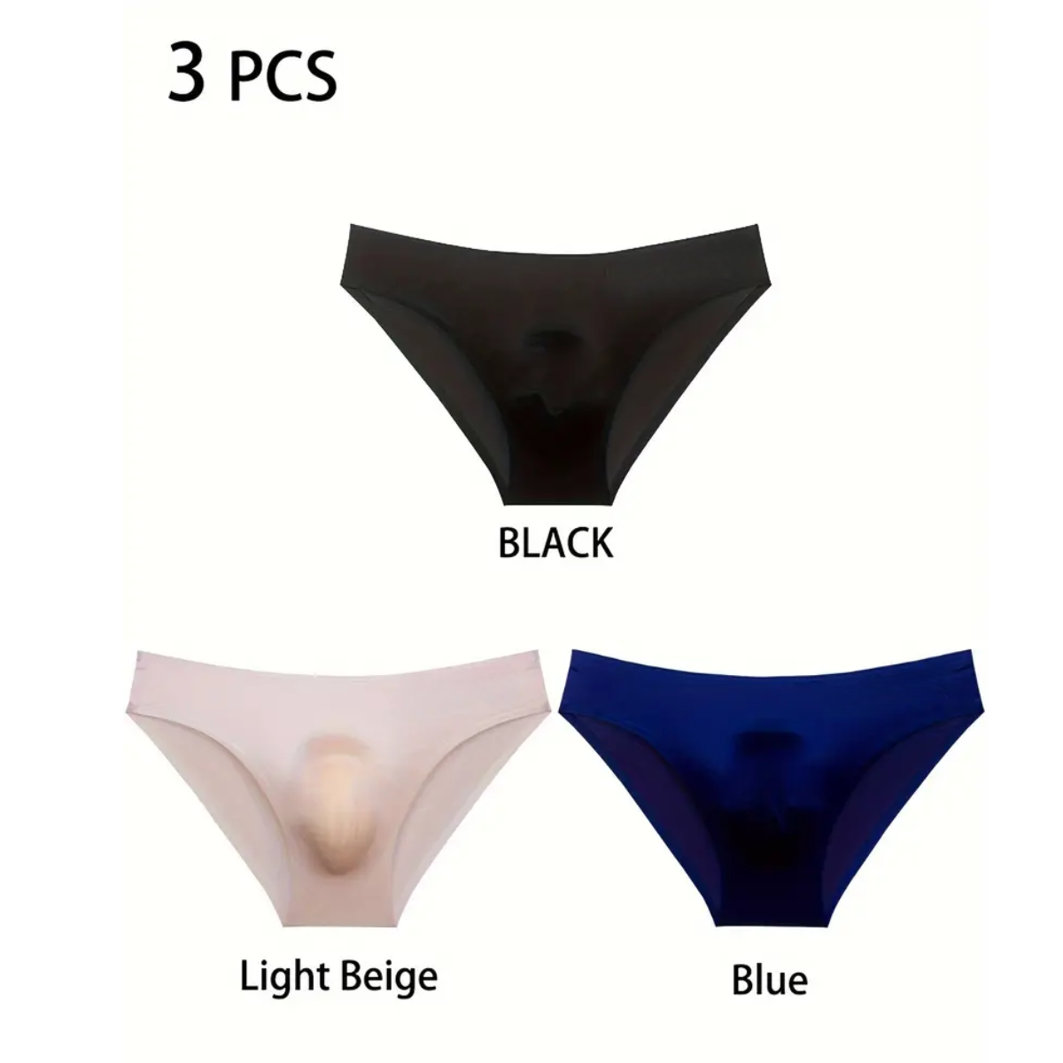 3pcs Mens Thin Style Briefs