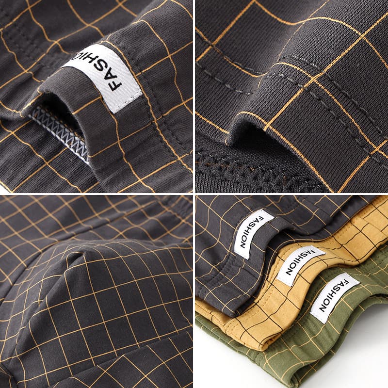 Ginseng Essence Checked Boxers | BS-04