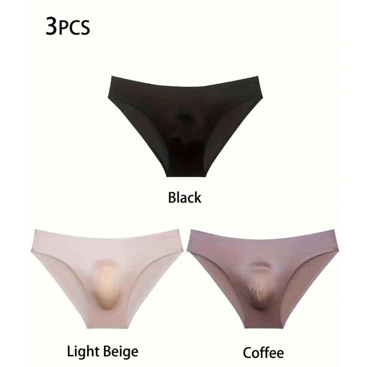 3pcs Mens Thin Style Briefs