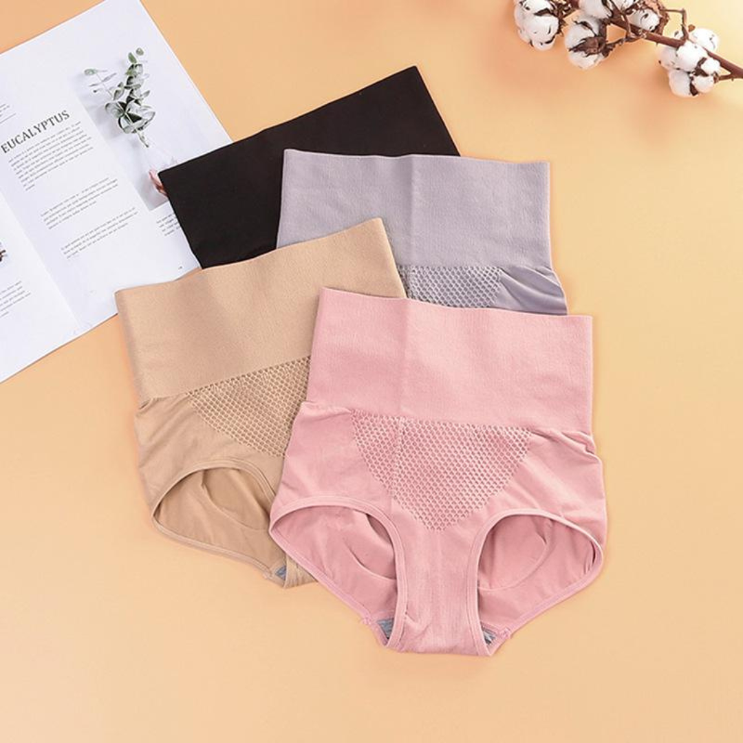 Womens High waisted Tummy Tucking Seamless Underwear (Pack of 6)