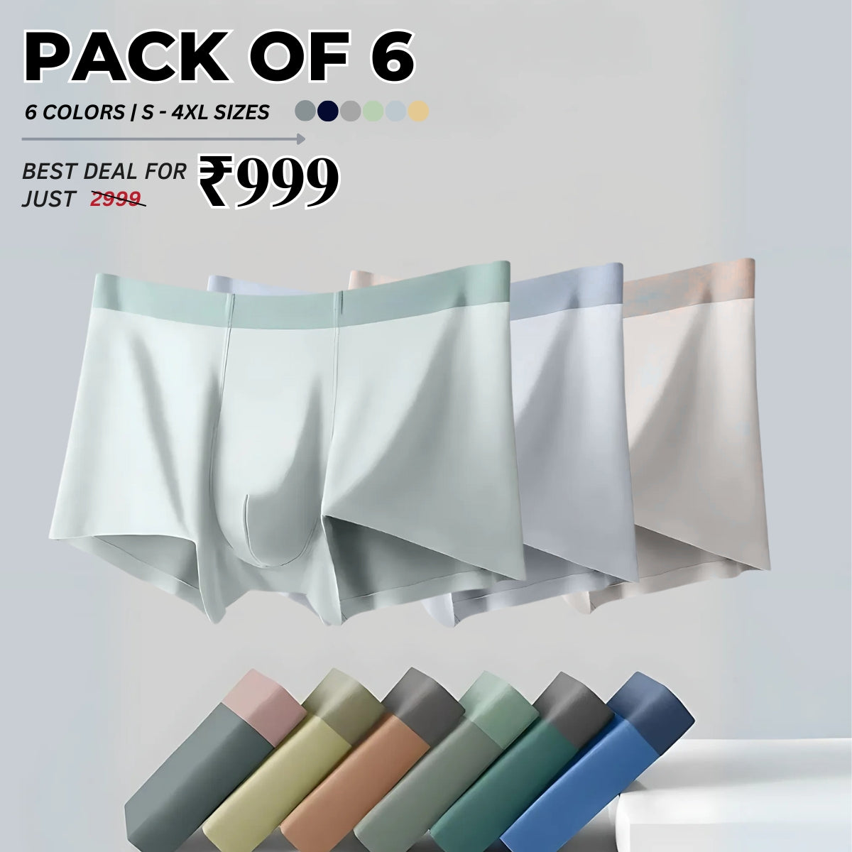 AirFlex Briefs Seamless Boxer| (PACK OF 6)