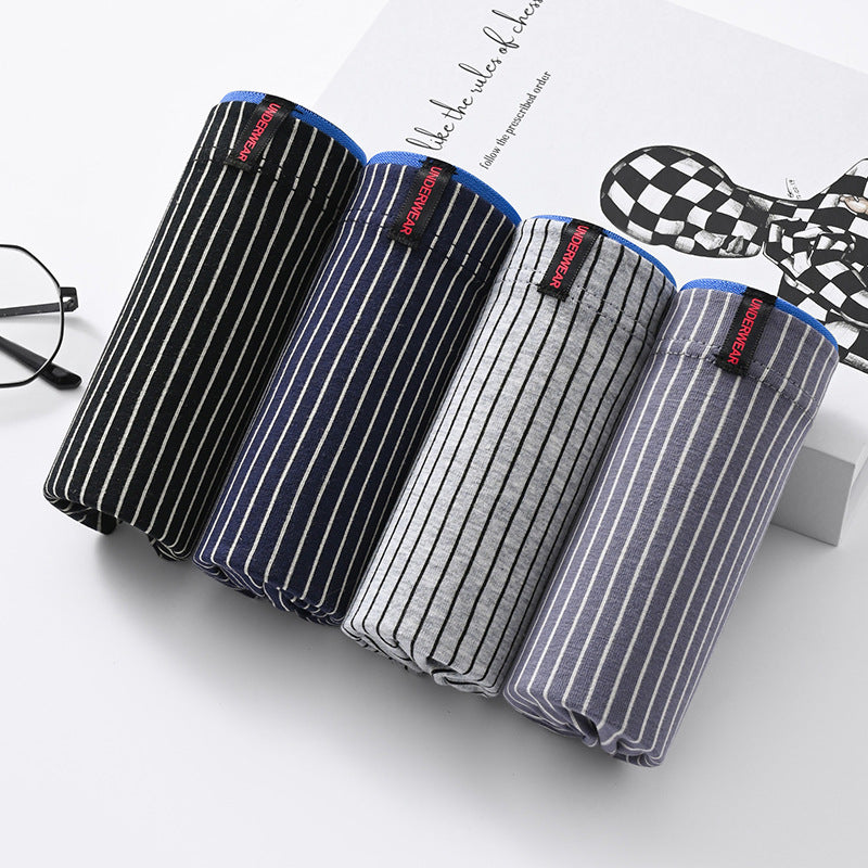 Cellulose Strip Design Boxer| High-Quality Pack Of 4