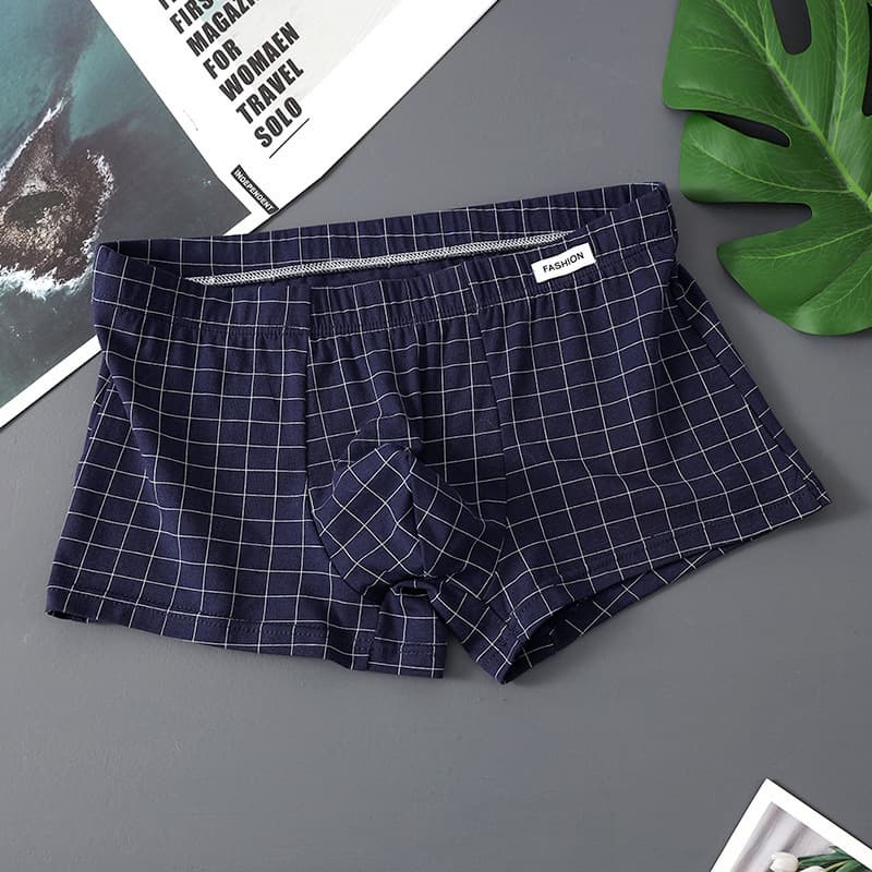 Ginseng Essence Checked Boxers | BS-04