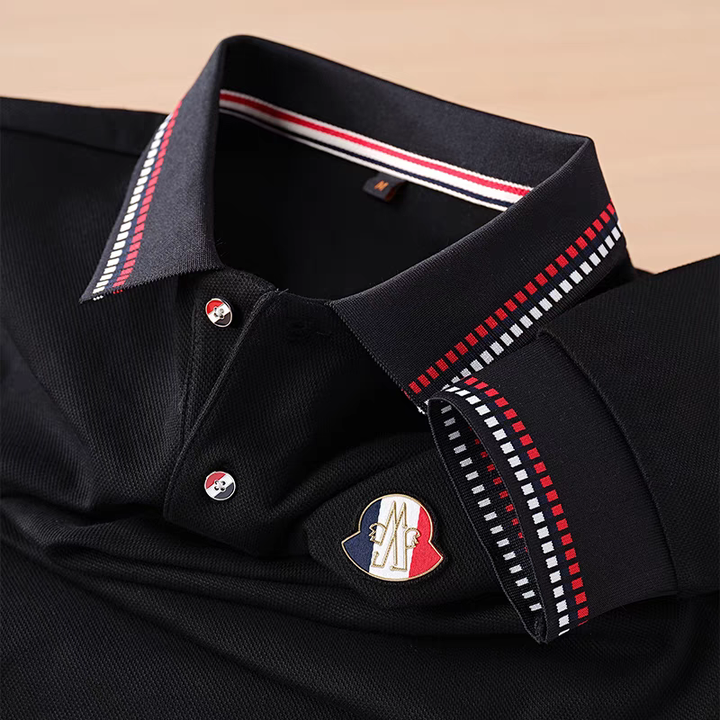 Men's Black Full Sleeve Polo T-Shirt | PT-06